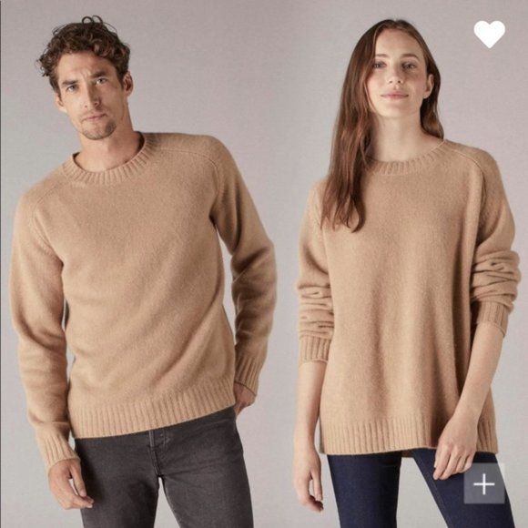 Naadam Luxe Chunky Unisex Cashmere Crewneck Sweater Red Apple 100% Cashmere C28 - Picture 5 of 5